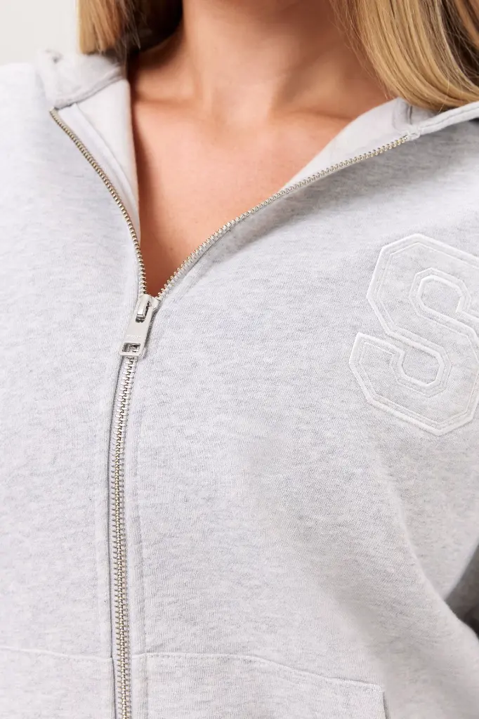 STRONGER-U1003_1004-Essential Full Zip Hoodie_Grey Melange-04.webp