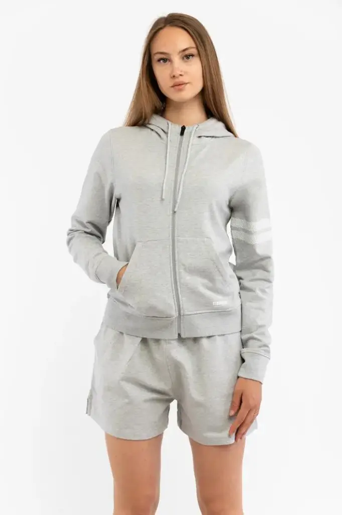 [ST-00023-S-GR] Stronger - Signature Kapuzenpullover mit Reißverschluss (S)