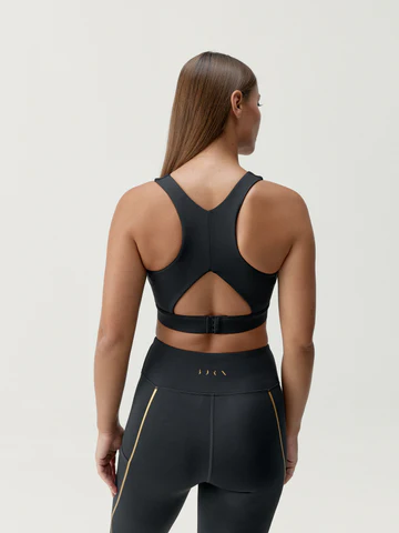 [BLY583-S-ZW] Born Living Yoga Top Gold Black (S)