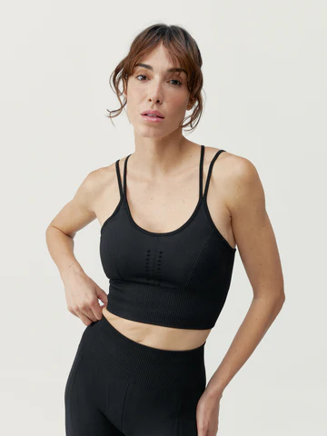 [BLY743-S-ZW] Born Living Yoga Top India Black (S)