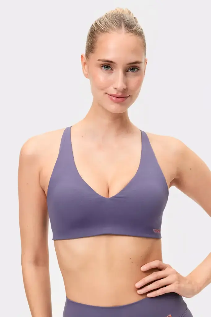 Stronger Back At It Sports Bra Graystone