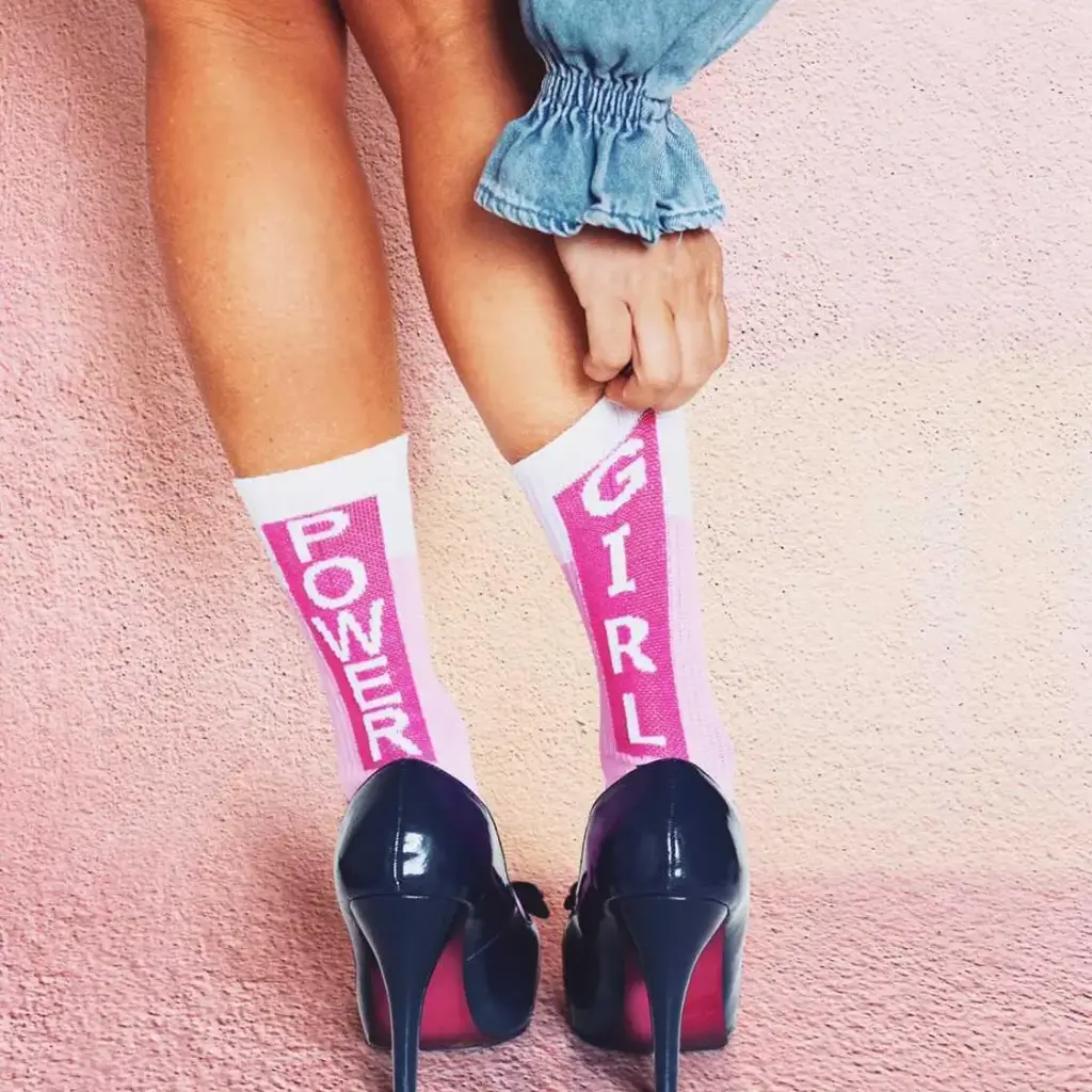 Girl power sokken roze