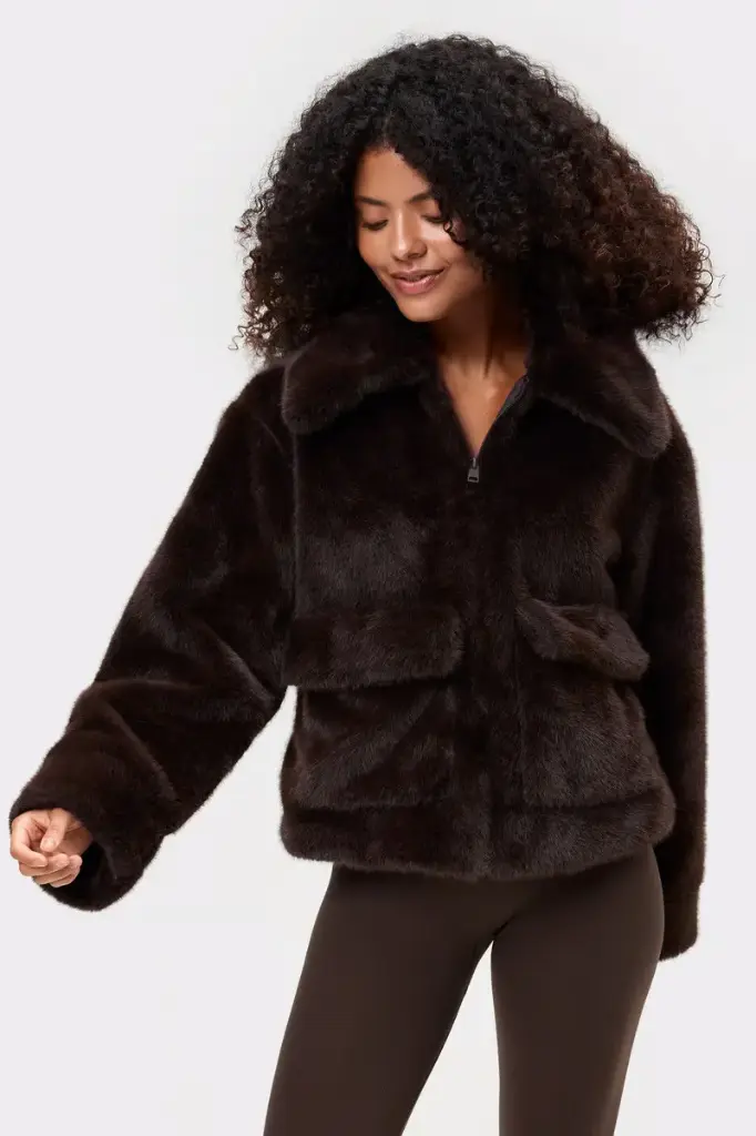 Fluffy Pocket Jas Black Coffee