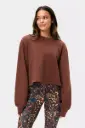 Stronger Open Back Sweatshirt Cappuccino