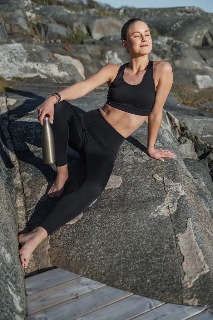 Athlecia Franz Legging Met Hoge Taille Zwart 