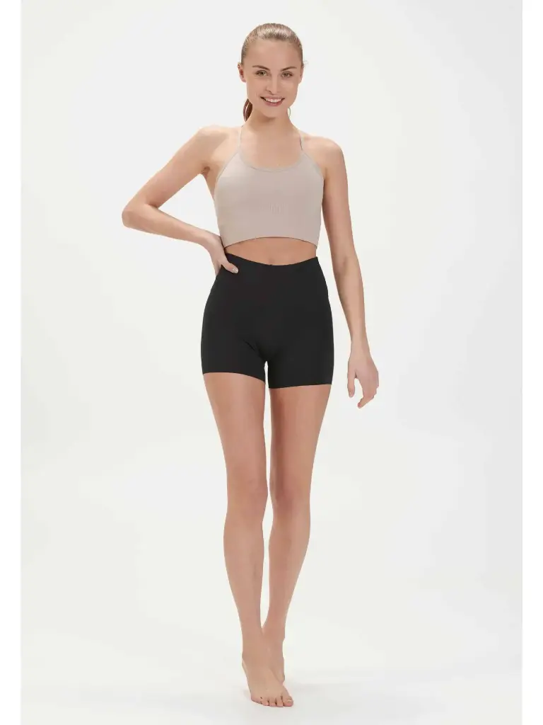 [ATH51-38-ZW] Athlecia Almy Korte Hoge Taille Legging Zwart (38)