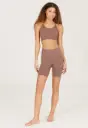 Athlecia Nagar Bikershorts Met Hoge Taille Diep Taupe