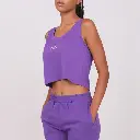 Purple shorts and crop top set