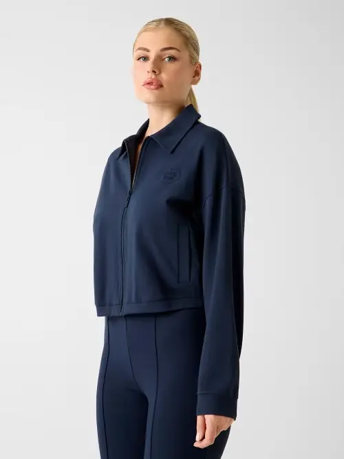 [GUE7-S-BL] Guess Annie Crop Full Zip Jacket Total Lunar Eclipse (S)