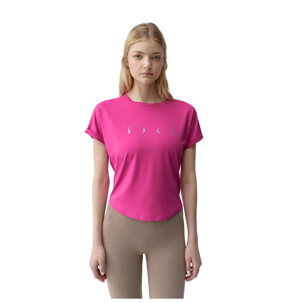 [BLY40-S-ROZ] Born Living Yoga Azami T-Shirt Fuxia (S)