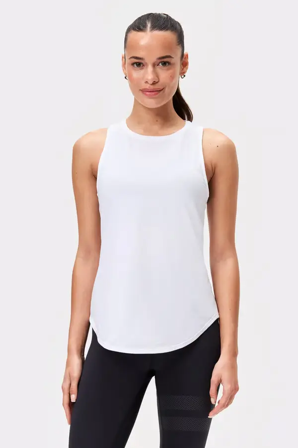 Stronger Airy Racerback Tank Bright White
