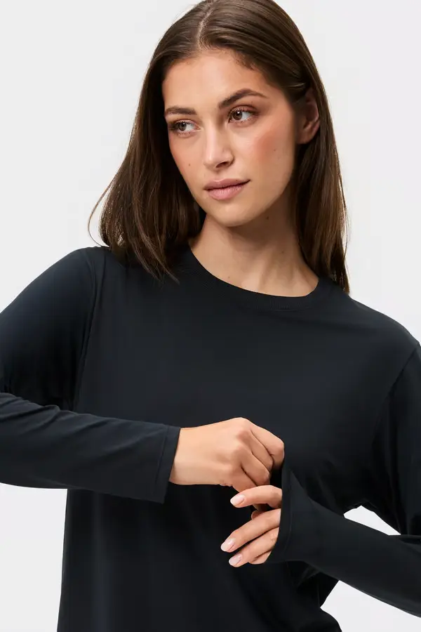 [STR916-S-ZW] Stronger Relaxed Long Sleeve Black (S)