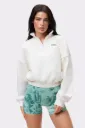 Stronger Half Zip Sweatshirt Whisper White
