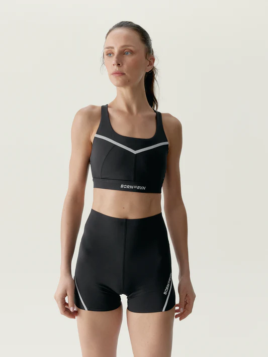 [BLYR1-S-ZW] Born Living Yoga Top Luna Run Black (S)