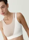 Born Living Yoga Top Omkara Dove/Biscuit