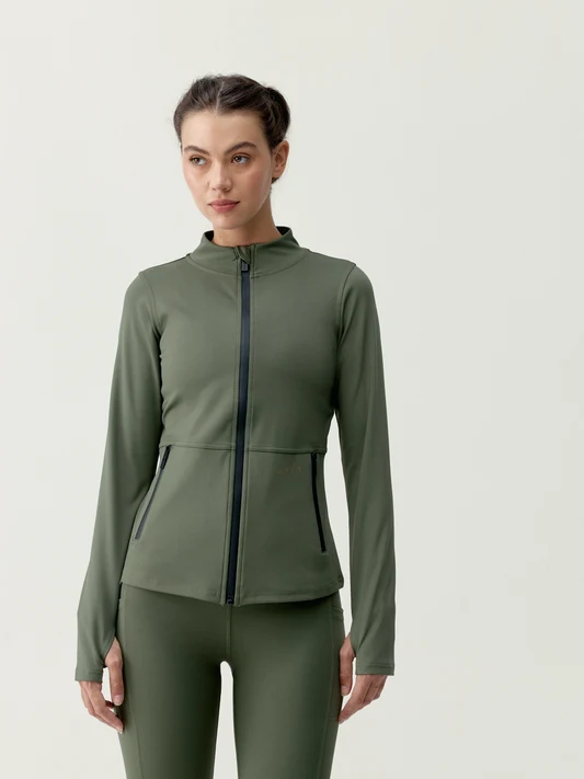 [BLY7751-S-KAKI] Born Living Yoga Jacket Isla Kaki Leaft (S)