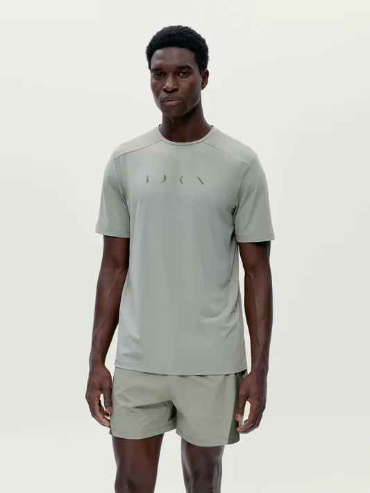 [BLY8222-M-GE] Born Living Yoga T-shirt Volta Limestone (M)