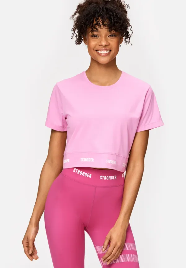 Stronger Epic Cropped T-Shirt Roze