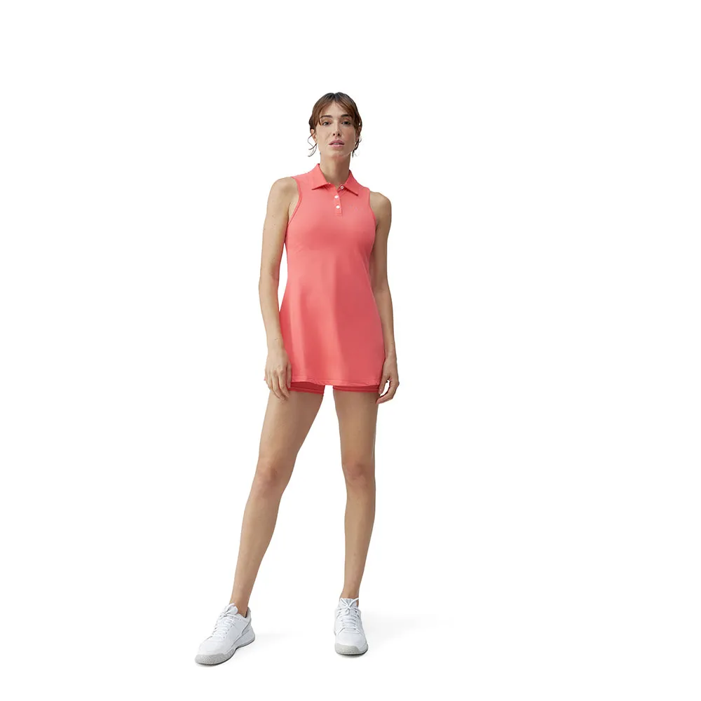 Sunset coral dress retro