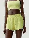 Padma short in yellow green/white