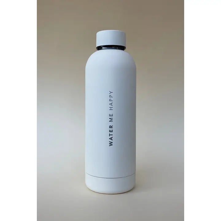 Believe Athletics Water Me Happy Bottle White