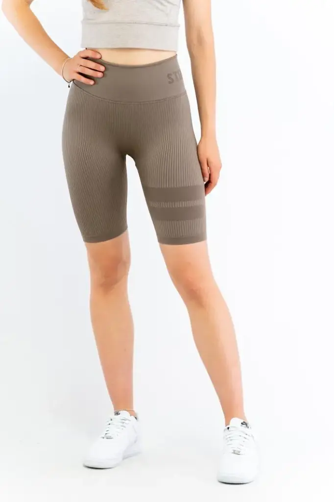 [ST-00017-S-BR] Stronger - rib seamless short de vélo (S)