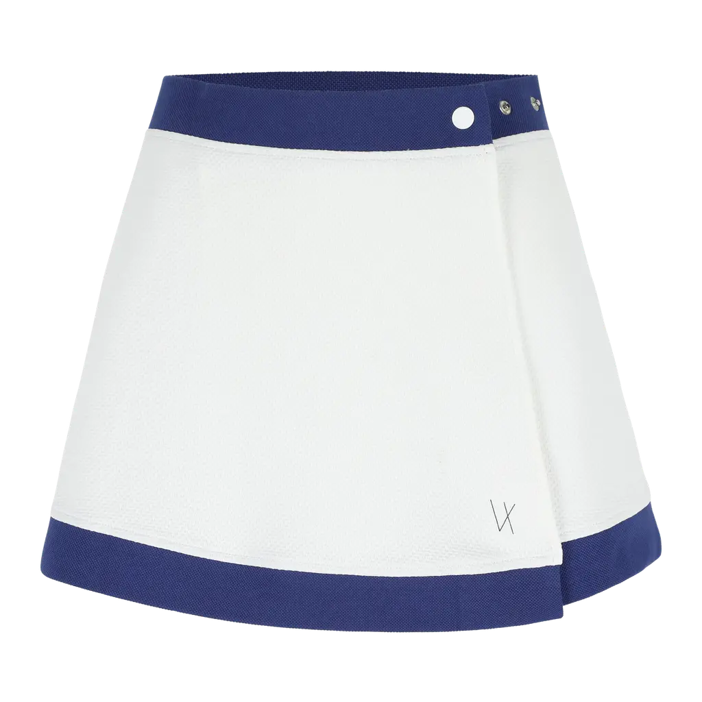 [VJ56-S-WB] Vieux Jeu Amelie Skirt White/Blue (S)