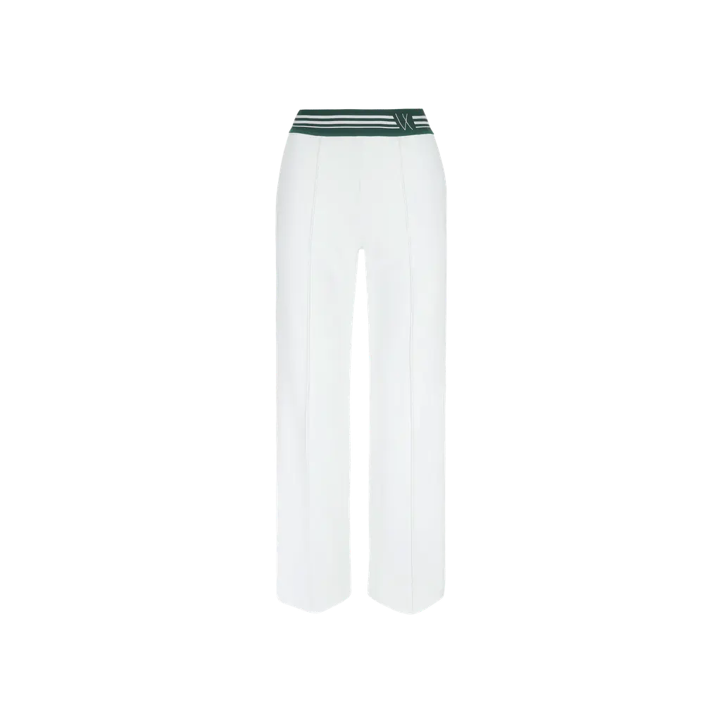 [JV66-S-WG] Vieux Jeu Stella Pants White/Green (S)