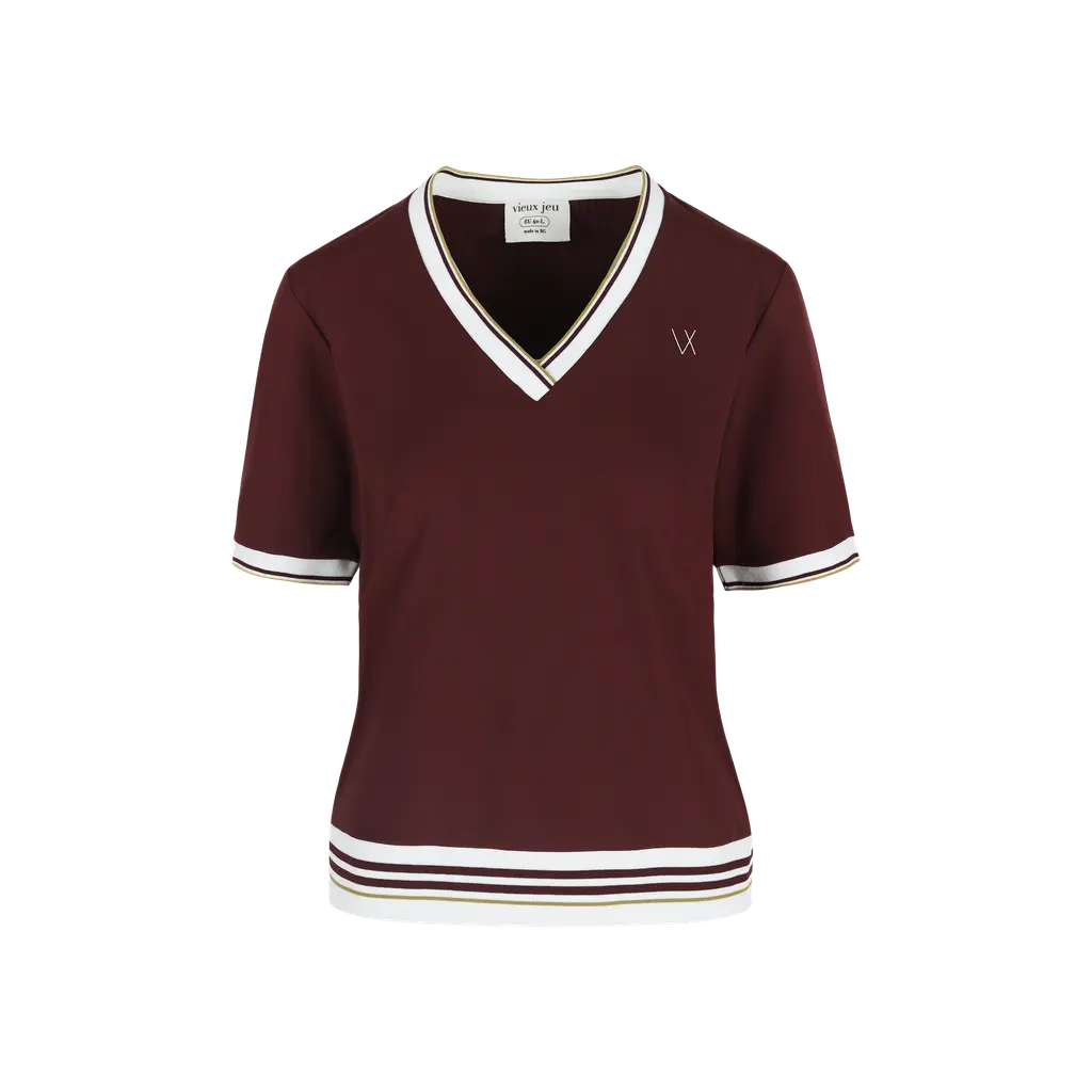 Vieux Jeu Emilie Top Burgundy