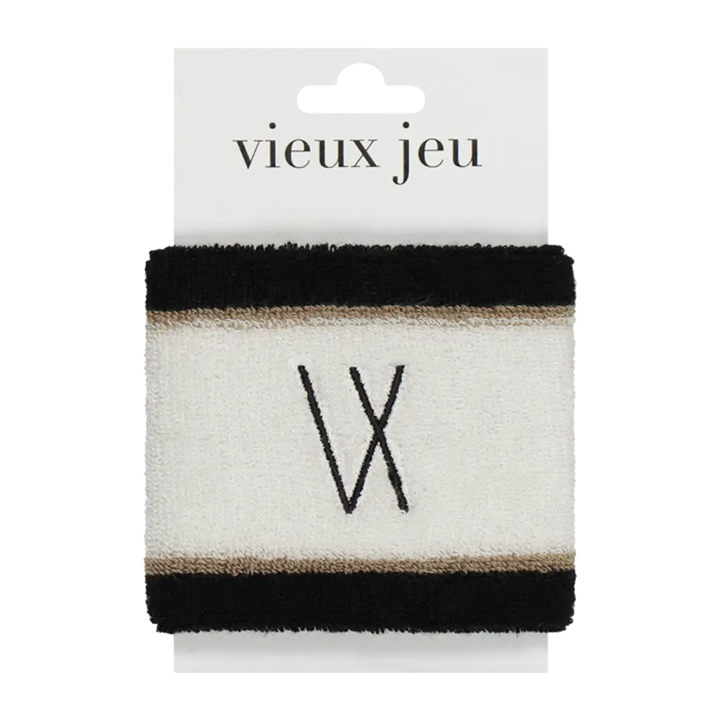 [VJ99-1-WZ] Vieux Jeu Ristie Wristband White