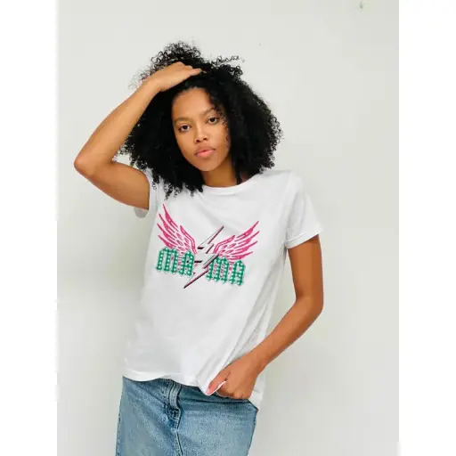 T-shirt green mom wings