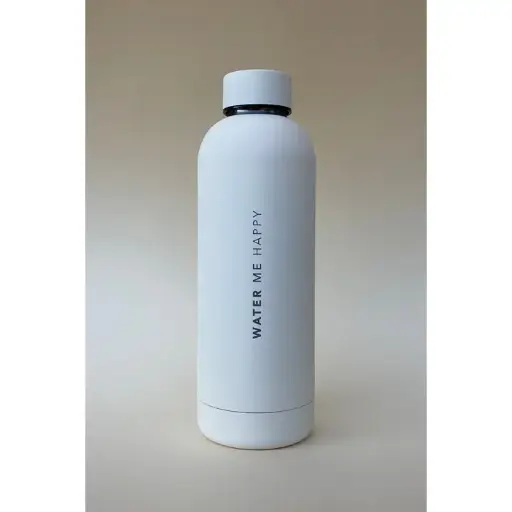 [BA34-1-CR] Water Me Happy Flasche – weiß