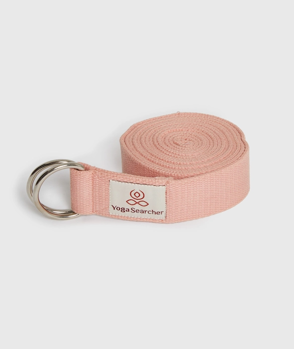 [YS33-1-PER] Yogagürtel aus Bio-Baumwolle – Pfirsichbeige