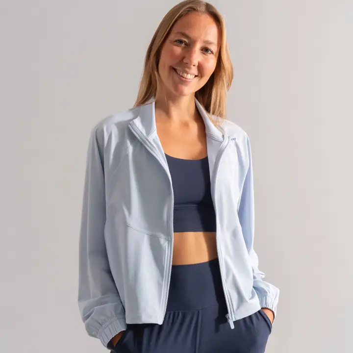 All day windproof jacket, light blue