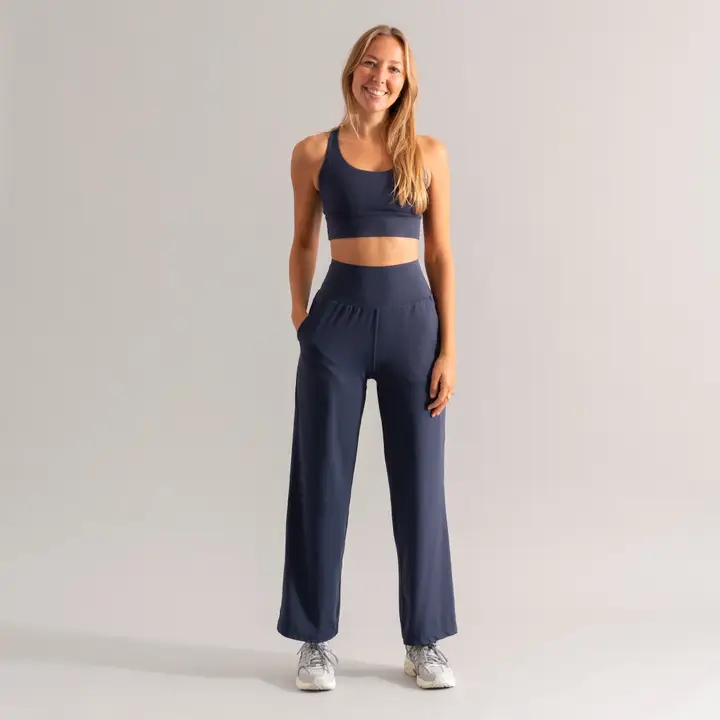 ChillFlow high waist pants navy blue
