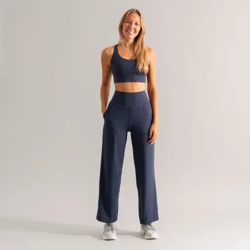 Pantalon ChillFlow taille haute bleu marine