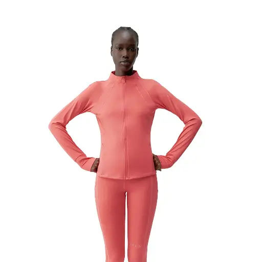 Born Living Yoga Flippo Jacket in Sunset Coral