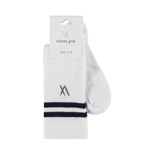 Bo Socks White/BLue