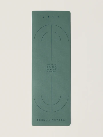 [BLY7043-TU-GRO] Born Living Yoga Mat 6 mm Iceberg Green
