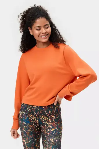 Stronger Open Back Sweatshirt Flamingo