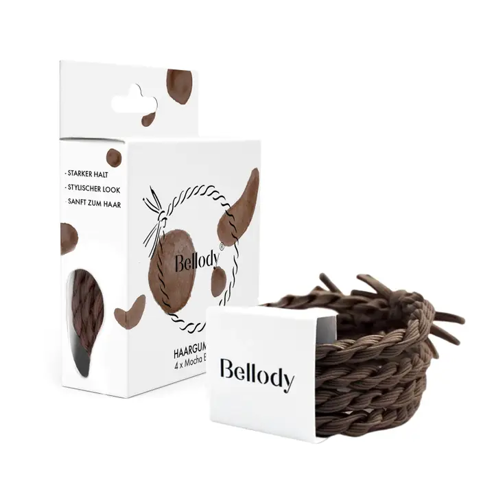 [BEL60-1-DBR] Chouchous marron - Bellody (4 pièces - Moka Brown)