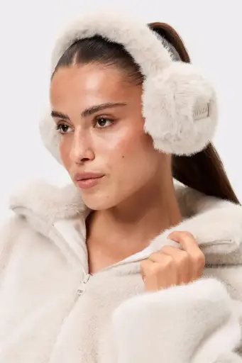 Stronger Faux Fur Earmuffs Moonbeam