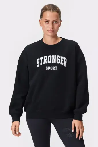 Stronger Comfy Sweater Black