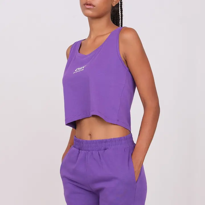 Purple shorts and crop top set